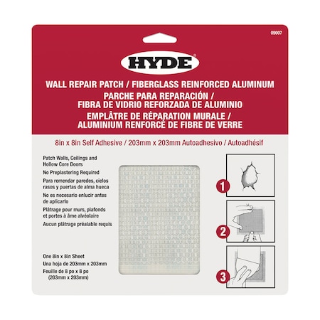 Hyde Hyde 8 in. W X 8 in. L X 1/4 in. Drywall Repair Sheets 09007